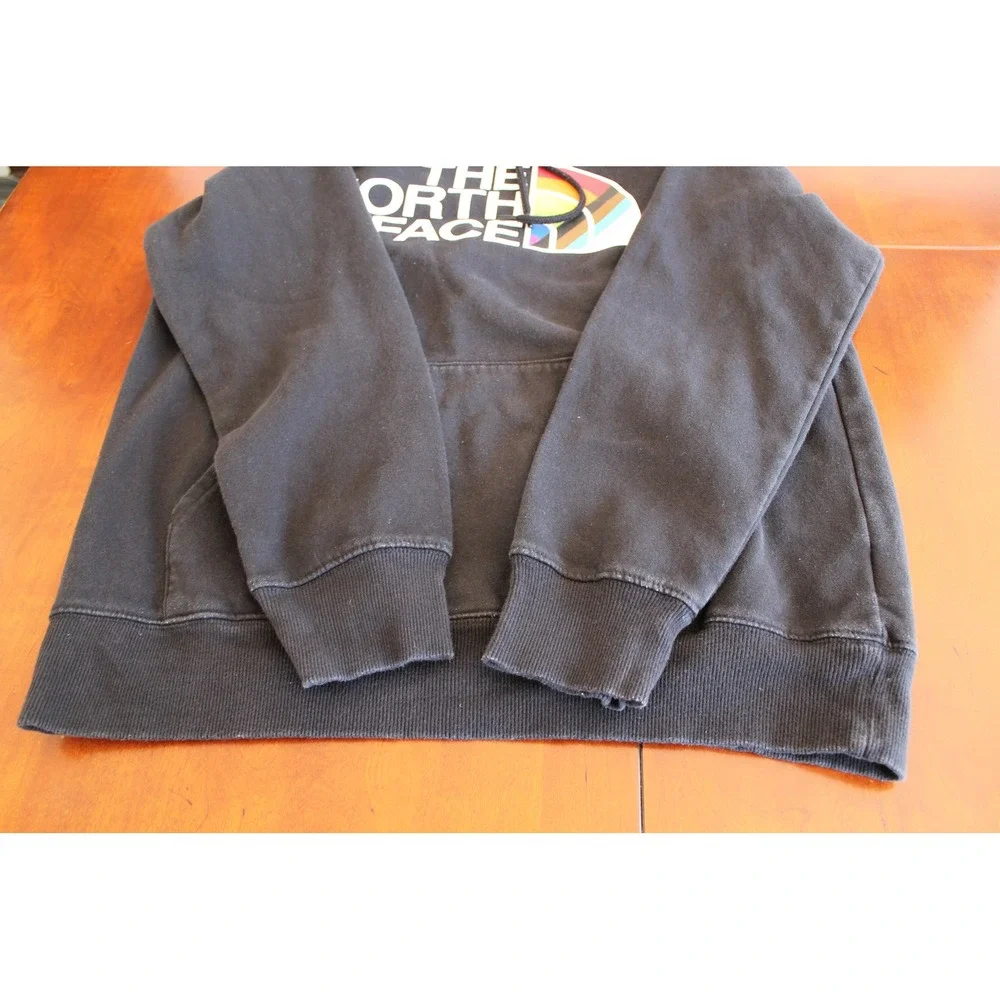 The North Face Mens Pride Rainbow Logo Hoodie Black Sweatshirt Large